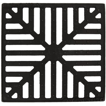 Gratar pluvial in fulga, fonta, 28 x 28 cm