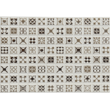 Faianta decorativa interior Calypso, alb si maro, 40 x 27.5 cm