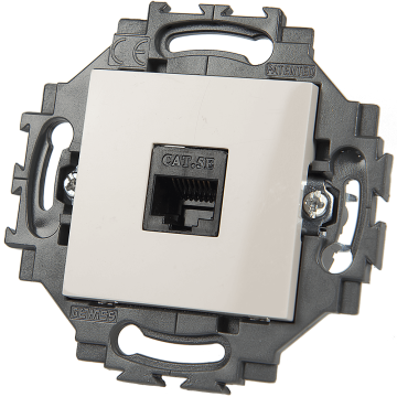 Priza date RJ45 UTP cat 6 Dahlia, Gewiss GW35273W, alb, montaj incastrat
