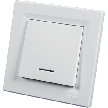 Intrerupator cap scara cu LED Asfora, Schneider EPH1500121, alb