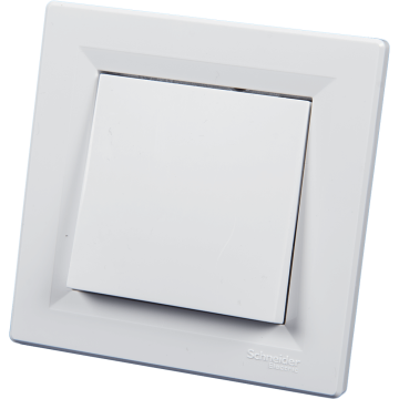 Intrerupator cruce, fara surub, Schneider Asfora EPH0500121, alb