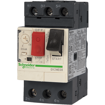Intrerupator automat motor TeSys GV2, 3P, Schneider GV2ME08AP, 2.5-4A