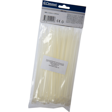 Colier PVC Anco, 3.5 x 200 mm, alb, 100 bucati