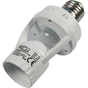 Dulie cu senzor E27, alba, 360 grade