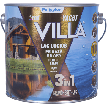 Lac pentru lemn Spor Villa Yacht, lucios, cires, 2,5 L