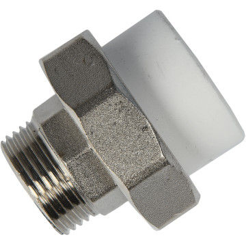 Racord olandez alama Formul, filet exterior, PPR, alb, 25 mm x 3/4 inch