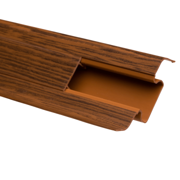 Plinta parchet, cu canal cablu, PVC, mahon amazon 6007, 2500 mm