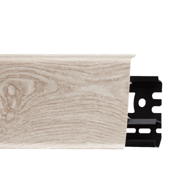 Plinta parchet, cu canal de cablu, PVC, stejar burgos, INDO 70, 2500 mm