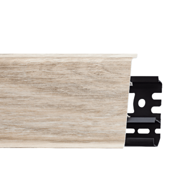 Plinta parchet, cu canal cablu INDO, PVC, stejar loft, 2500 mm