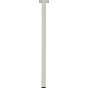 Picior patrat pentru masa, metal, alb, 400 mm