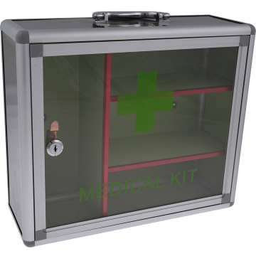 Cutie medicala Sanitec, 34 x 12 x 29 cm, gri