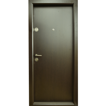 Usa metalica de intrare in apartament Arta Door 101, cu fete din MDF laminat, deschidere dreapta, culoare wenge, 880 x 2010 mm