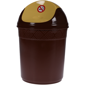 Cos de gunoi batant, Inaplast, plastic, maro, 20 l