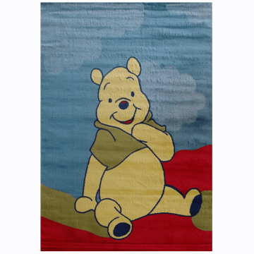 Covor copii Kids 660, polipropilena, model multicolor cu Winnie the Pooh, 133 x 190 cm