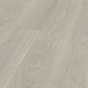 Parchet laminat 8 mm Kronotex Exquisit EX 2873, nuanta deschisa, stejar waveless alb, clasa de trafic 32, fold-down, 1380 x 193 mm