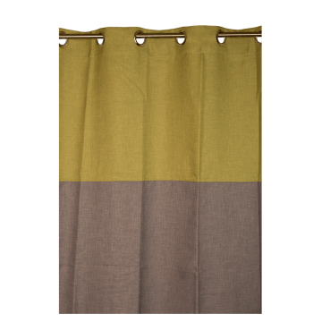 Draperie Ösenschal 2403, gri/kaki, poliester, 135 x 245 cm