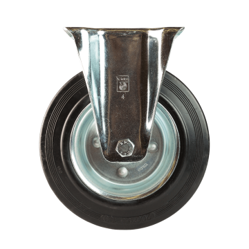 Rola fixa, cauciuc plin negru, 200 x 50 mm, 205 kg