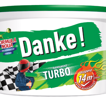 Vopsea lavabila interior Danke Turbo, alb, 8.5 l