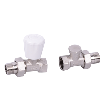 Set robineti drepti tur/retur Ferro ZGB01, alama, argintiu, diametru 1/2
