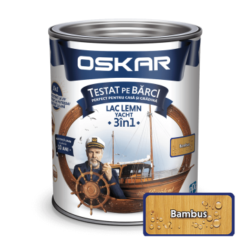 Lac pentru lemn Oskar Yacht, bambus, interior/exterior, 2.5 L