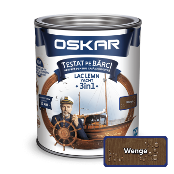 Lac pentru lemn Oskar Yacht, wenge, interior/exterior, 0.75 L