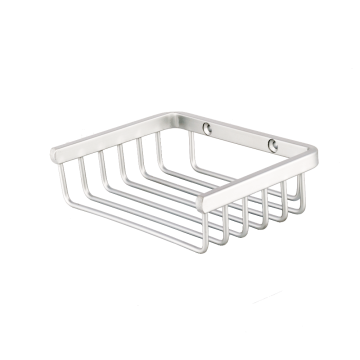 Etajera pentru baie mica MSV, aluminiu, argintiu, 1 raft, 15 x 10.5 x 4 cm