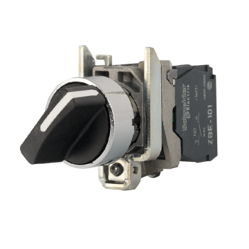 Comutator selector Schneider XB4BD25, pozitie 1NO+1NC, 10A, 600 V