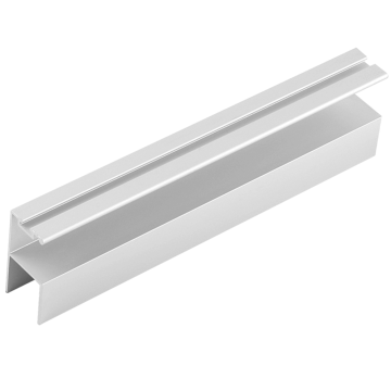 Profil maner tip Y cu canal pentru perie anti-praf, aluminiu, anodizat mat, 2.5 m