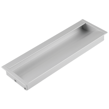 Maner ingropat cu terminatii din zamac FA 23676, aluminiu mat, 96 mm