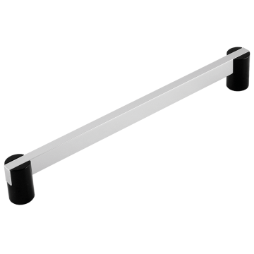 Maner din aluminiu cu terminatii FA26179 96 mm, crom/crom mat