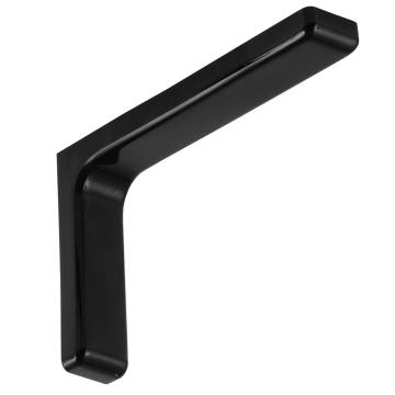 Suport metalic de polita cu protectie, negru, 240 x 145 mm
