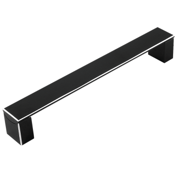 Maner aluminiu AA330B 128 mm, anodizat negru lucios