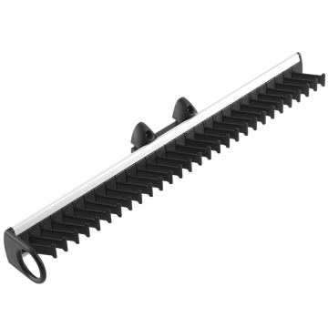 Suport pentru cravate, plastic negru mat, argintiu, 450 mm