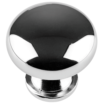 Buton rotund, zamac, crom, Ø 34 mm