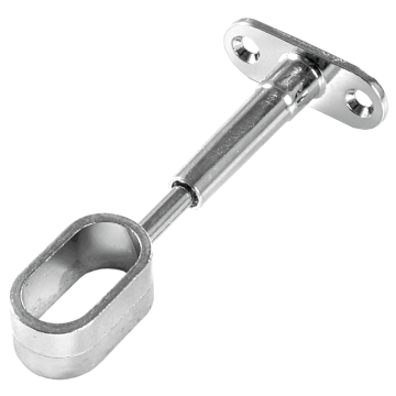 Suport intermediar pentru bara ovala de haine, Teko, metal, cromat, 80/120 mm x 46 mm