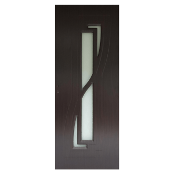 Usa interior celulara cu geam Pamate M042, revresibila, MDF, wenge, toc fix, 200 x 80 x 3.5 cm