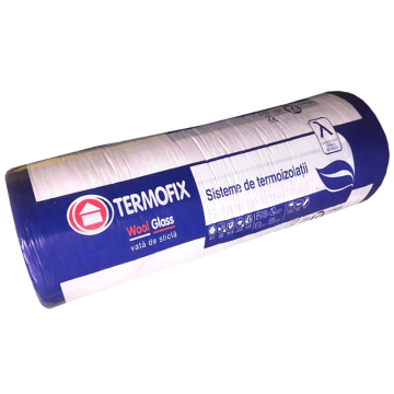 Vata minerala de sticla, Termofix, caserata, 100 x 7000 x 1200 mm, 8.4mp/rola