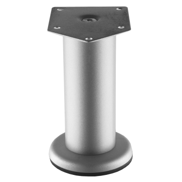 Picior rotund mobila CL003, argint satinat, diametru 42 mm, lungime 80 mm