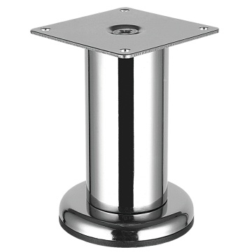 Picior mobilier Teko CL004, otel, nichel periat, 42 x 80 mm