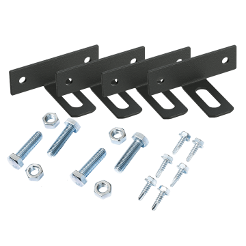 Suport panou gard tip T Cristal, otel galvanizat, negru RAL 9005