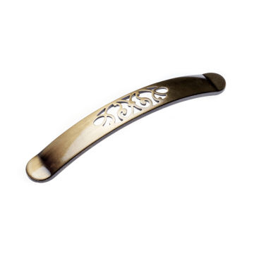 Maner mobila Mihai Euro Narcis, metal, antichizat, galben, 128 mm