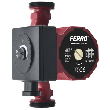 Pompa circulatie Ferro Weberman GPA 0601W, 25/40/180, 3 trepte, IP42, 2,4 mc/h