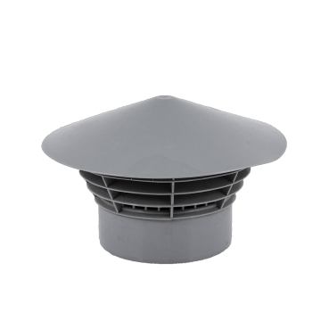 Caciula ventilatie Valrom, pp, gri, diametru 110 mm