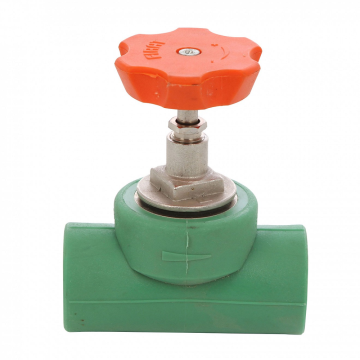 Robinet de trecere PPR Hausterm, cu sertar, verde, 25 mm