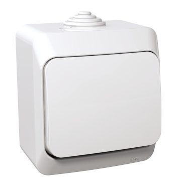 Intrerupator cap scara Cedar Plus, Schneider WDE000560, alb, montaj aplicat, IP44
