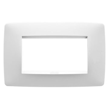 Rama decor 4 module Chorus One, Gewiss GW16104TB, alb lapte