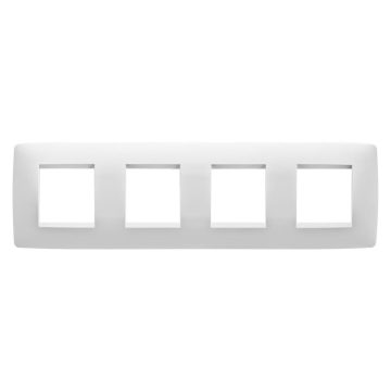 Rama decor 2 + 2 + 2 + 2 module Chorus, Gewiss GW16128TB, alb lapte