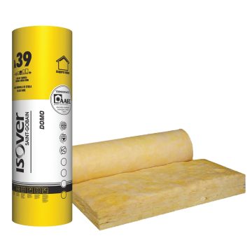 Vata minerala de sticla Isover Domo Twin 10/5, necaserata, 2 x 50 x 6000 x 1200 mm