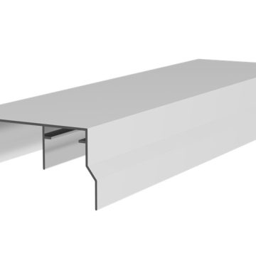 Profil de ghidare dublu cu cornisa, aluminiu, mat anodizat, 3 m