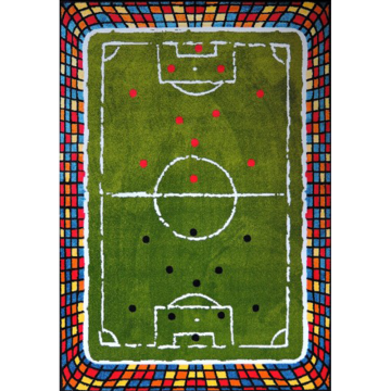 Covor modern Kolibri, 100% polipropilena friese, model stadion verde, 120 x 170 cm